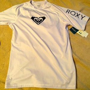 NWT White Roxy Swim Shirt XL